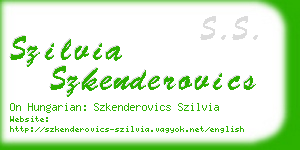 szilvia szkenderovics business card